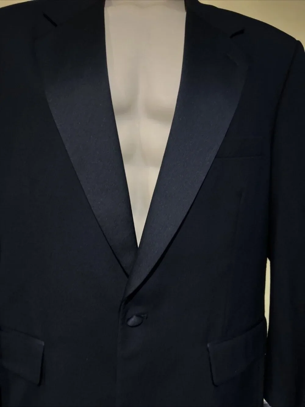 Brooks Brothers Tuxedo Jacket Mens 45R Brooksease Black One-Button Classic USA